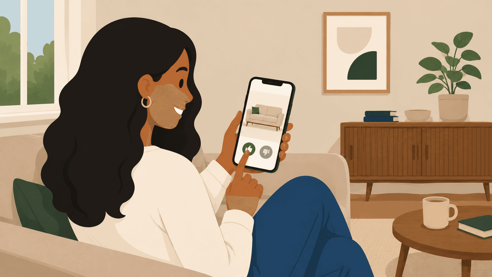 Adding items and voting on a furniture wishlist